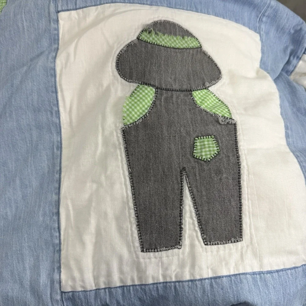 Vintage 1993 KIDS IN OVERALLS Colorful Quilt 64